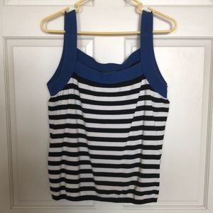 Ralph Lauren knit tank top size XL gently worn Black , white & blue